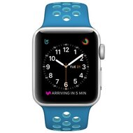 Sportbandje - Maat: S/M - Blauw - Geschikt voor Apple Watch 44mm / 45mm&nbsp;/ 46mm / 49mm