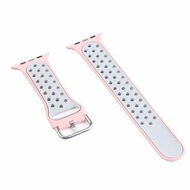 Siliconen sportband met gesp - Roze + Multicolor - Geschikt voor Apple Watch 38mm / 40mm / 41mm / 42mm