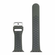 Siliconen sportband met gesp - Olijfgroen + Zwart - Geschikt voor Apple Watch 44mm / 45mm&nbsp;/ 46mm / 49mm