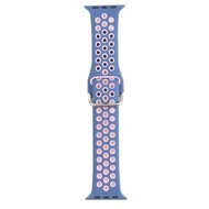 Siliconen sportband met gesp - Blauwpaars + Roze - Geschikt voor Apple Watch 44mm / 45mm&nbsp;/ 46mm / 49mm