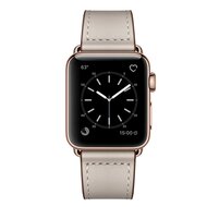 Leren bandje - Taupe - Geschikt voor Apple Watch 44mm / 45mm&nbsp;/ 46mm / 49mm