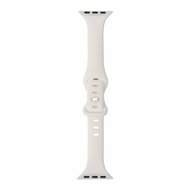 Sportbandje Slim Fit - Wit - Geschikt voor Apple Watch 38mm / 40mm / 41mm / 42mm