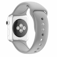 Siliconen sportbandje - Grijs - Dubbele druksluiting - Geschikt voor Apple Watch 44mm / 45mm&nbsp;/ 46mm / 49mm