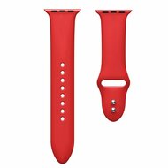 Siliconen sportbandje - Rood - Dubbele druksluiting - Geschikt voor Apple Watch 44mm / 45mm&nbsp;/ 46mm / 49mm