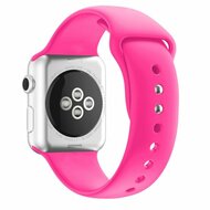 Siliconen sportbandje - Roze - Dubbele druksluiting - Geschikt voor Apple Watch 44mm / 45mm&nbsp;/ 46mm / 49mm