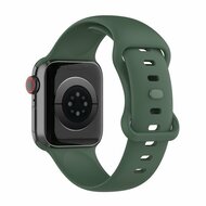 Siliconen sportbandje - Donkergroen - Maat: M/L - Geschikt voor Apple Watch 44mm / 45mm&nbsp;/ 46mm / 49mm