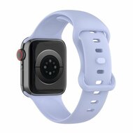Siliconen sportbandje - Licht paars - Maat: M/L - Geschikt voor Apple Watch 44mm / 45mm&nbsp;/ 46mm / 49mm