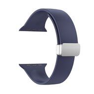 Siliconen bandje - Folding Buckle - Donkerblauw - Geschikt voor Apple Watch 38mm / 40mm / 41mm / 42mm