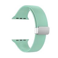 Siliconen bandje - Folding Buckle - Lichtgroen - Geschikt voor Apple Watch 38mm / 40mm / 41mm / 42mm