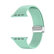 Siliconen bandje - Folding Buckle - Lichtgroen - Geschikt voor Apple Watch 38mm / 40mm / 41mm / 42mm