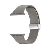Siliconen bandje - Folding Buckle - Grijs - Geschikt voor Apple Watch 38mm / 40mm / 41mm / 42mm
