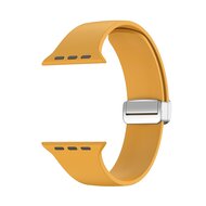 Siliconen bandje - Folding Buckle - Oker - Geschikt voor Apple Watch 38mm / 40mm / 41mm / 42mm