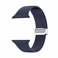 Siliconen bandje - Folding Buckle - Donkerblauw - Geschikt voor Apple Watch 44mm / 45mm&nbsp;/ 46mm / 49mm