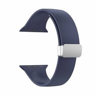 Siliconen bandje - Folding Buckle - Donkerblauw - Geschikt voor Apple Watch 44mm / 45mm&nbsp;/ 46mm / 49mm