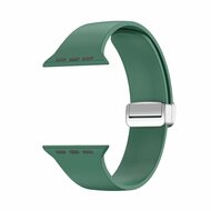 Siliconen bandje - Folding Buckle - Groen - Geschikt voor Apple Watch 44mm / 45mm&nbsp;/ 46mm / 49mm