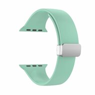 Siliconen bandje - Folding Buckle - Lichtgroen - Geschikt voor Apple Watch 44mm / 45mm&nbsp;/ 46mm / 49mm