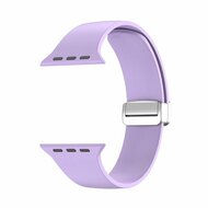 Siliconen bandje - Folding Buckle - Paars - Geschikt voor Apple Watch 44mm / 45mm&nbsp;/ 46mm / 49mm