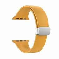 Siliconen bandje - Folding Buckle - Oker - Geschikt voor Apple Watch 44mm / 45mm&nbsp;/ 46mm / 49mm