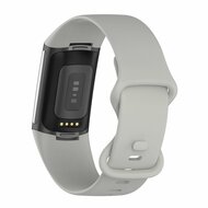 FitBit Charge 5 &amp; 6 Sportbandje met dubbele lus - Steengrijs - Maat: L