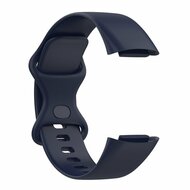 FitBit Charge 5 &amp; 6 Sportbandje met dubbele lus - Donkerblauw - Maat: L
