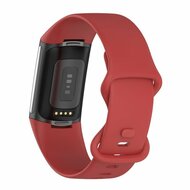 FitBit Charge 5 &amp; 6 Sportbandje met dubbele lus - Rood - Maat: L