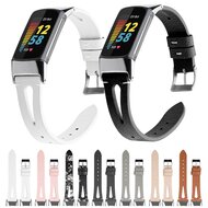 Fitbit Charge 5 &amp; 6 bandje - PU leather - Beige