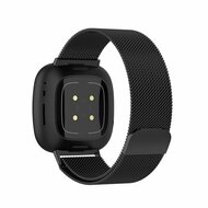 Fitbit Versa 3/4 &amp; Sense 1/2 milanese bandje - Small - Zwart