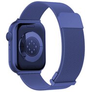 Milanese band - Donkerblauw - Extra sterke magneet - Geschikt voor Apple Watch 38mm / 40mm / 41mm / 42mm