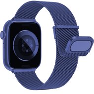 Milanese band - Donkerblauw - Extra sterke magneet - Geschikt voor Apple Watch 44mm / 45mm&nbsp;/ 46mm / 49mm