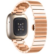 Fitbit Versa 3/4 &amp; Sense 1/2 metalen schakelband - Champagne goud