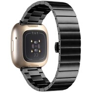 Fitbit Versa 3/4 &amp; Sense 1/2 metalen schakelband - Zwart