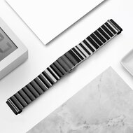 Fitbit Versa 3/4 &amp; Sense 1/2 metalen schakelband - Zwart