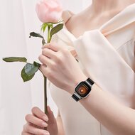 Fitbit Versa 3/4 &amp; Sense 1/2 metalen schakelband - Zwart