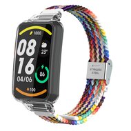 Braided nylon bandje met case - Multicolor Summer - Xiaomi Smart band 7 Pro
