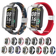 Braided nylon bandje met case - Multicolor Summer - Xiaomi Smart band 7 Pro