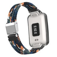 Braided nylon bandje met case - Multicolor Dark - Xiaomi Smart band 7 Pro