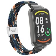 Braided nylon bandje met case - Multicolor Dark - Xiaomi Smart band 7 Pro