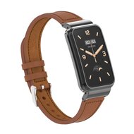 Classic leren bandje met case - Bruin - Xiaomi Smart band 7 Pro
