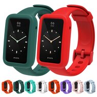 Siliconen sportbandje met case - Lichtroze - Xiaomi Smart band 7 Pro