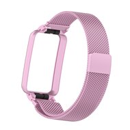 Milanese loop bandje met case - Lila - Xiaomi Smart Band 7 Pro