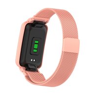 Milanese loop bandje met case - Roze - Xiaomi Smart Band 7 Pro