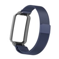 Milanese loop bandje met case - Donkerblauw - Xiaomi Smart Band 7 Pro