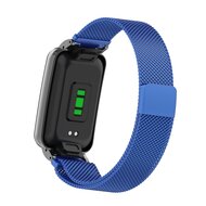 Milanese loop bandje met case - Blauw - Xiaomi Smart Band 7 Pro