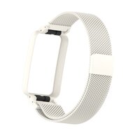 Milanese loop bandje met case - Wit - Xiaomi Smart Band 7 Pro