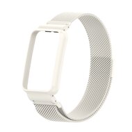 Milanese loop bandje met case - Wit - Xiaomi Smart Band 7 Pro