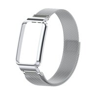 Milanese loop bandje met case - Zilver - Xiaomi Smart Band 7 Pro