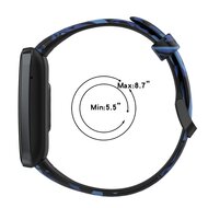 Siliconen bandje met print - Camouflage blauw - Xiaomi Smart band 7 Pro