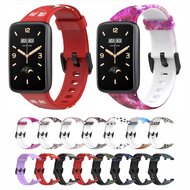 Siliconen bandje met print - Camouflage grijs - Xiaomi Smart band 7 Pro