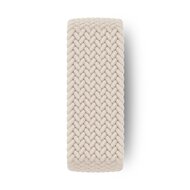 Braided Solo Loop nylon bandje - Maat: S - Sterrenlicht / Starlight - Geschikt voor Apple Watch 38mm / 40mm / 41mm / 42mm