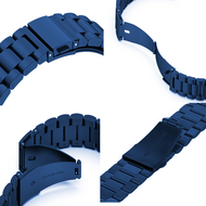 Stalen schakelband - Donkerblauw - Geschikt voor Apple watch 38mm / 40mm / 41mm / 42mm
